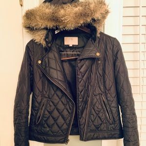 Banana Republic Puffy Jacket with Faux Fur